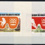 Afrika Obervolta Burkina Faso 603-607 B Olympia Sport Innsbruck Sonderblocksatz