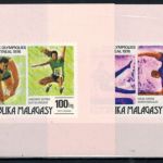 Afrika Madagaskar 775-780 B Olympia Sport Montreal Sonderblock ungezähnt