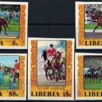 Afrika Liberia 1032-1036 B Olympia Sport Montreal Pferde Medaillengewinner