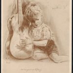 Ansichtskarten Junge Kind Musik Gitarre Künstler Ein vergessener Klang gelaufen