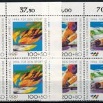 Bund 1717-20 Sporthilfe Olympia Bogenecke Eckrand Viererblock o. re. postfrisch