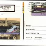 Bund Ganzsache Hamburger Hafen Eisenbahn mit Zudruck Kiel Sammlerverein
