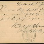 Deutsches Reich Postsache Kaiserliches Postamt Dresden 1895