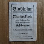 Brückenau alter Stadtplan mit Wanderkarte Bayern