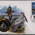 Numisbrief Rumänien Krauskopfpelikan Medaille 30 Jahre WWF Tiere