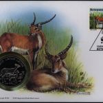 Numisbrief Botswana Roter Litschi Medaille 30 Jahre WWF Tiere