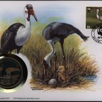 Numisbrief Malawi Klunkerkranich Medaille 30 Jahre WWF Tiere Vögel