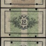 Geldschein Banknote Notgeld Altona 3 Stück 10 Mark 3, 6 + 7 fast kfr. 1918/19