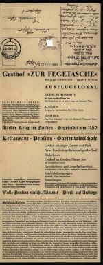 Ansichtskarte Plön Gasthof Zur Fegetasche L. Boll selt. Leporello als Feldpost