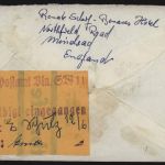 Großbritannien Brief EF n. Berlin mit Postaufkleber Motiv Post Beschädigung 1960