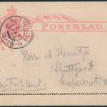 Niederlande Ganzsache Kartenbrief K 5 12 1/2 c. Wilhelmine Rotterdam Stuttgart