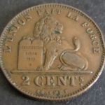 Münze Belgien Belgium 2 Centimes 1912 sehr schön VF