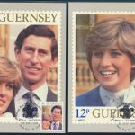 Guernsey 7 Künstlerkarten Hochzeit von Prinz Charles und Diana Ersttagsstempel