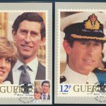 Guernsey 7 Künstlerkarten Hochzeit von Prinz Charles und Diana Ersttagsstempel