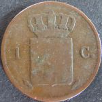 Münze Niederlande Netherlands 1 Cent 1828 schön F