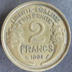 Münze Frankreich 2 Francs 1931 II. Schön: 201