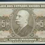 Brasilien Banknote Geldschein P176c 5 Cruzeiros 1963