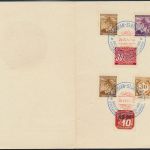 Böhmen & Mähren Briefmarken-Ausstellung Slatinian 3 Klappkarten Tiere Reh Wild