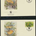 WWF Barbados 770-773 Tiere Vögel Goldwaldsänger kpl. Kapitel bestehend