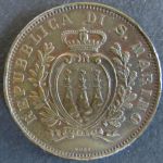 Münze San Marino 1893 R, 10 Centimisi Bronze vz