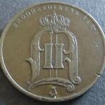 Münze Schweden 1874 - 5 Öre Oskar II. Bekröntes Monogramm 27mm Kupfer vz