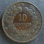 Münze Frankreich 1886 - 10 Centimes Dritte Republik Kupfer ss