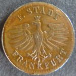 Münze Frankfurt 1849 - 1 Heller Gekrönter Adler Kupfer ss
