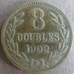 Münze Großbritannien - Guernsey 1902 - 8 Doubles Kupfer ss