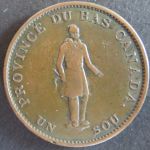 Großbritannien 1837 - Token Lower Canada Un Sou Half Penny Kupfer ss