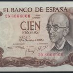 Geldschein Banknote Spanien Spain 100 Pesetas P152 UNC