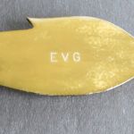 Brosche EVG goldfarben 11 x 3,2 cm 100 KM Sportauszeichnung