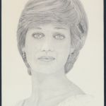 Ansichtskarte Lady Diana Spencer Zeichnung von Lawrence Guilbert ungelaufen