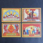 4 Geldscheine Banknoten Notgeld Kiel Nordische M 10 Pf-1 Mark 1921 vzg Gra 698.1