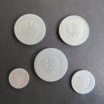5 Münzen Republik Polen 1949 1 Groszy-1 Zloty ex Schön 31-37 ss-s