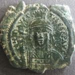 Byzantinische Münze Follis Mauritius Tiberius 582-602 Konstantinopel 13g ss+