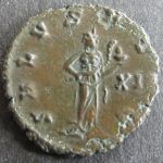 Römische Münze Galliemus 253-268 Antoninian RS Salus füttert Schlange s