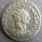 Römische Münze Aurelianus 270-275 Antoninian RS: Frau reicht Herrscher Kranz s
