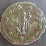 Römische Münze Salonina 253-268 Antoninian RS: Juno Regina mit Zepter u. Pfau s