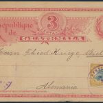 Guatemala Ganzsache WST 3c Papagei mit ZUF 114 Mazatenango nach Bielefeld
