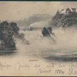 Schweiz Ansichtskarte 54 Neuhausen nach Bendorf Rheinfall Schaffhausen