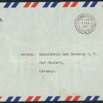 Hong Kong Brief Flugpost EF 228 nach Nad Nauheim