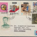Taiwan Brief Luftpost 940+1117+1349+1384+1446+1488+1530+1562 Taipeh Perleberg