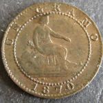 Münze Spanien 1 Centimo 1870 Schön: 140