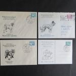 Briefe und Karten Sammlung Motiv Hunde DDR mit inter. Vielfalt 8 Stück dabei