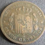 Münze Spanien Alfonso XII 5 Centimos 1879 ss Schön: 161