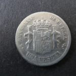 Münze Spanien Alfonso XII 1 Peseta 1885 Silber ss Schön: 164