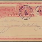 Guatemala Ganzsache 3c red Stadtpost Stempel private postal stationery local