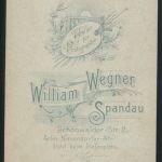 Original alte Fotoplatte Atelier William Wegner Berlin Spandau ca. 1890