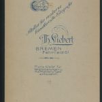 Original alte Fotoplatte Atelier Th. Lifbert Bremen Fehrfeld 61 um 1890