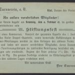 Deutsches Reich Ganzsache P 63 X Zudruck Kiel Turnverein Stiftungsfest 31.1.1906